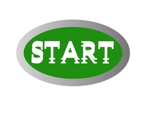Start logo. start word vector. The word button starts with a modern design.