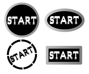 Fototapeta premium Start logo. start word vector. The word button starts with a modern design.