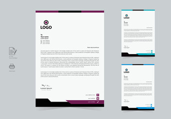 Corporate Modern Abstract Business Letterhead Design Template