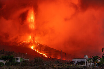 Vulkan La Palma - obrazy, fototapety, plakaty