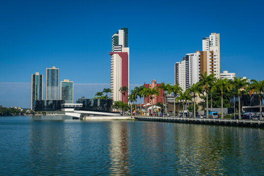 Campina Grande, Para&iacute;ba, Brazil on September 2, 2021. Old dam and buildings.