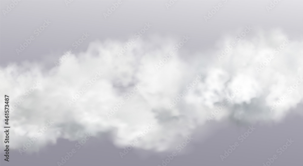 Wall mural vector abstract realistic fog cloud design element
