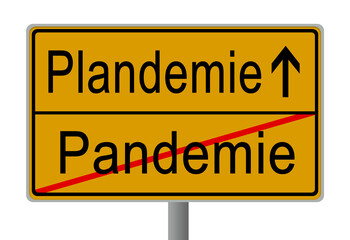 Corona Covid-19 Pandemie Virus Lockdown Schild