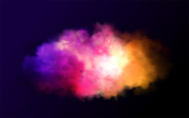 Holiday Abstract shiny color powder cloud design element