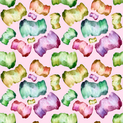 Watercolor pattern on white background. Natural background and wallpaper.