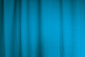 Fototapeta premium Fabric blue curtains with folds . Abstract background, curtain, drapes blue fabric.