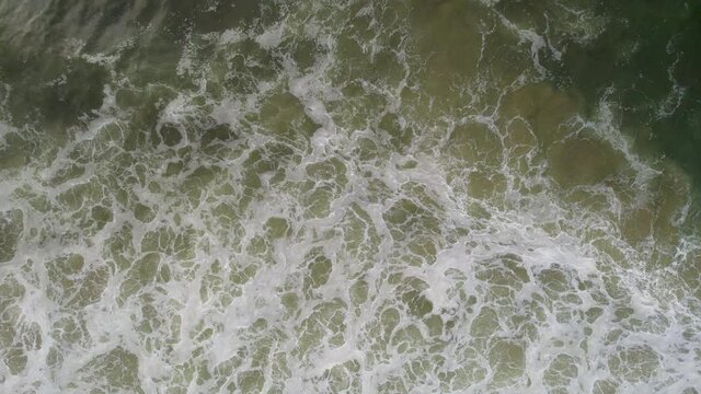 White Water Caused By Large Waves Crashing in the Ocean