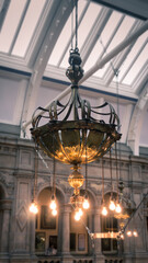 Fototapeta na wymiar Classic vintage metal light chandelier