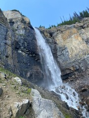 waterfall in the mountains