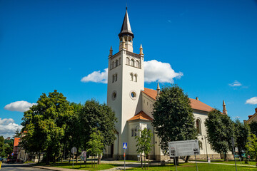 Bolkow, Poland - August 08, 2021. The former Evangelical Church of Holy Trinity