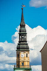 Bolkow, Poland - August 08, 2021. Municipal Office in main square