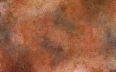 Watercolor Hand Painted Abstract Brown Background