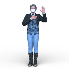 マスクをした男性