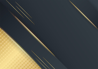 Black gold background. Elegant Abstract Geometric Shiny Luxury Black Gold Background. Good for Wallpaper, Banner, Cover or Presentation Template