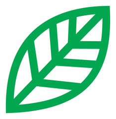 Plant leaf icon with flat style. Isolated vector plant leaf icon image, simple style.