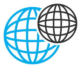 Spheric balls icon with flat style. Isolated vector spheric balls icon illustrations, simple style.