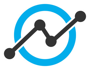 Stock chart icon with flat style. Isolated vector stock chart icon illustrations, simple style.