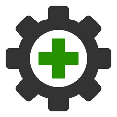 Medical industry icon with flat style. Isolated vector medical industry icon image, simple style.