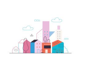 Startup illustration. Concept of building new business