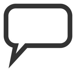 Blog message icon with flat style. Isolated vector blog message icon illustrations, simple style.