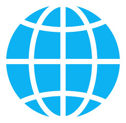Earth globe icon with flat style. Isolated vector Earth globe icon image, simple style. © Viktor
