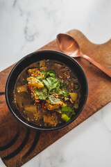 vegan Turkish vegetables hot pot, healthy plant-based food