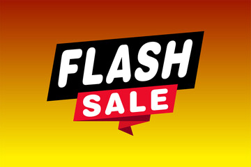 Flash Sale banner template design.Vector illustration.