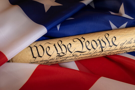 Constitution and American Flag