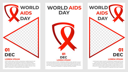 world aids day social media stories collection design