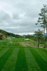 Obraz premium 골프, 골프장, 페어웨이, 티잉그라운드, 무주안성cc