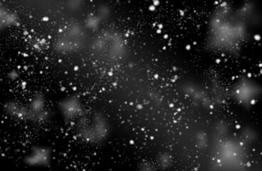 Fototapeta premium Snow is white and on a plain black background