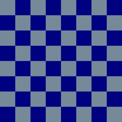 Checkerboard 8 by 8. Navy and Light Slate Grey colors of checkerboard. Chessboard, checkerboard texture. Squares pattern. Background.
