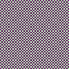 Checkerboard with very small squares. Purple and Pale Green colors of checkerboard. Chessboard, checkerboard texture. Squares pattern. Background.