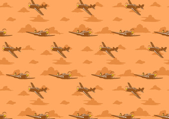 Aircraft fighter vintage pattern background