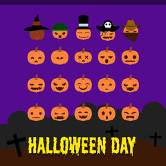Obraz premium Pumpkin head for Halloween decorations