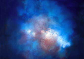 Blue smoke abstraction background