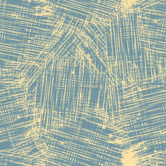 Neutral light blue yellow seamless abstract texture. Modern coastal living all over print. Irregular soft furnishing cover grunge background. High quality jpg swatch.