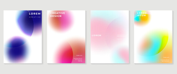Fluid gradient background. Minimalist posters, cover, wall arts with colorful geometric shapes and liquid color. Modern wallpaper design for presentation, home decoration.  website and banner. - obrazy, fototapety, plakaty