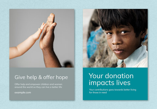 Children Charity Donation Poster Layout