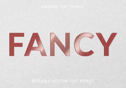Emboss Text Effect Editable Layout