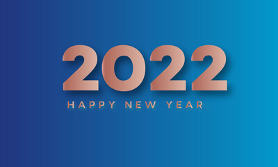 Happy new year 2022 bokeh slide blue background celebration