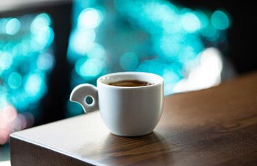 cup of coffee on a table