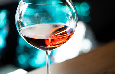 red wine in glass