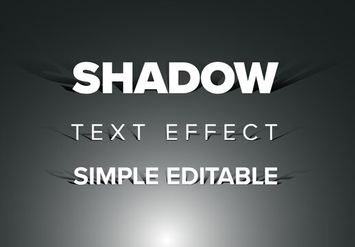 Editable Text Style Effect With Background Shadow