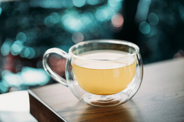 cup of coffee on the table