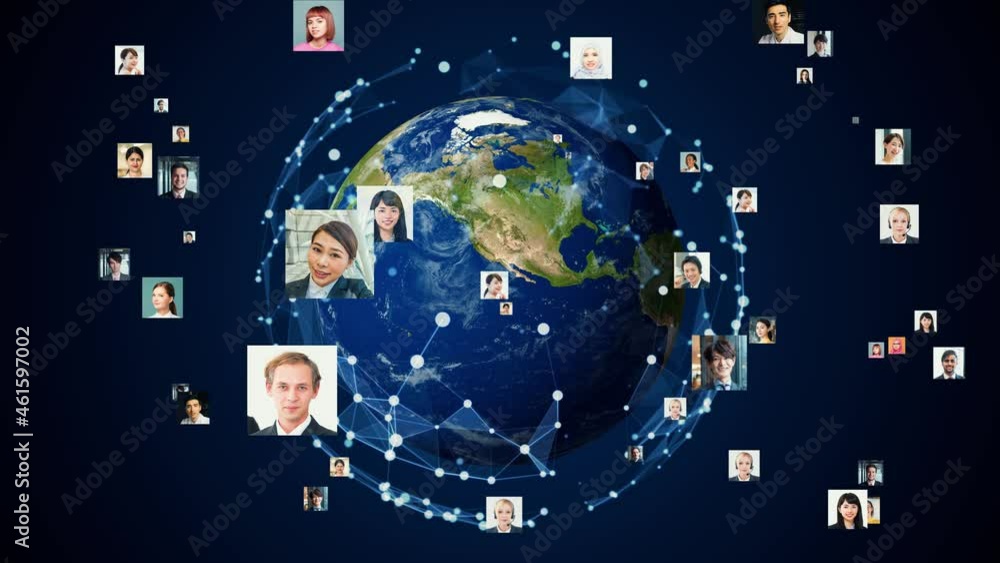 Poster People and communication network concept. Social networking. Human resources.