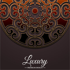 Luxury gold border pattern background