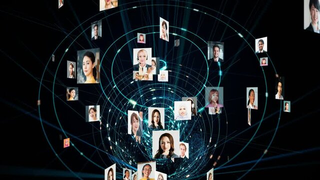 People and communication network concept. Social networking. Human resources.