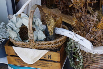 雑貨屋さんのドライフラワー