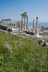 Fototapeta premium Ruins of Temple of Trajan at Pergamum, Bergama, Turkey